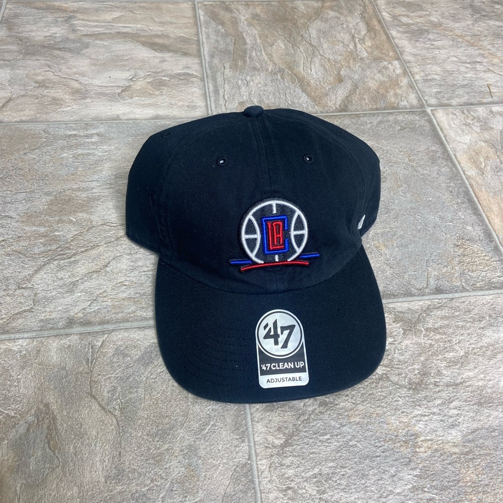 Los Angeles Clippers 47 Cleanup Dad Hat Mens Size Adjustable Black NBA